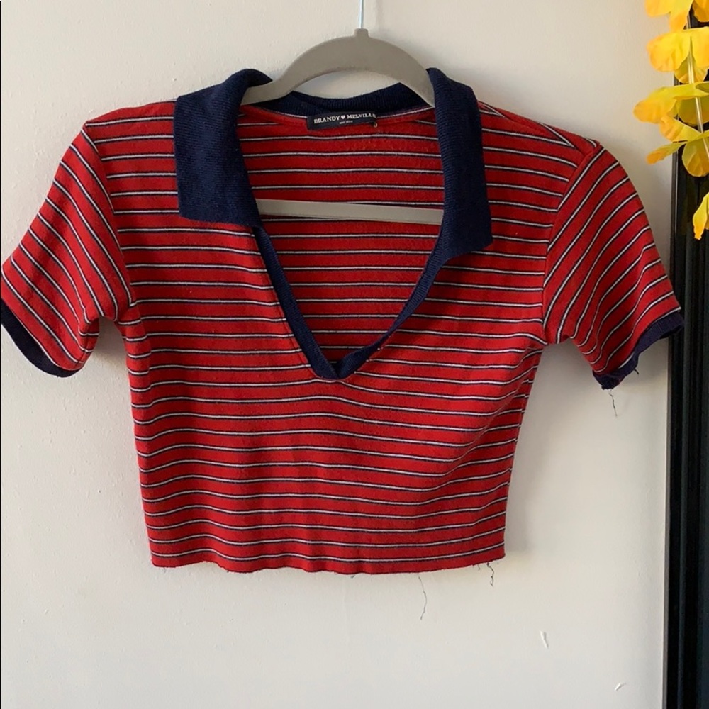 Brandy Melville striped collared shirt